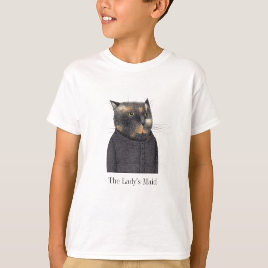 T-Shirt de base des garçons de CAT de la fille (Devant)