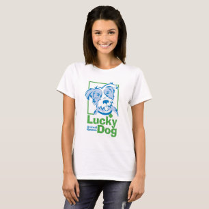 T-shirt de base du chien chanceux des femmes