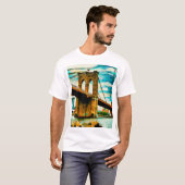 T-shirt de base du pont Brooklyn (Devant entier)