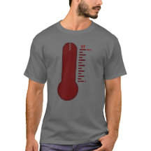 T-shirt de base du thermomètre à contrainte