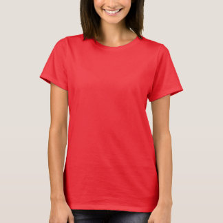 T-shirt de base en coton rouge profond pour femmes