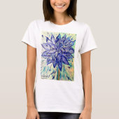 T-shirt de base féminin Rare Blue Dalhia (Devant)