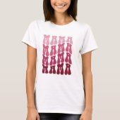 T-shirt de base féminin Retro Font Mama (Devant)