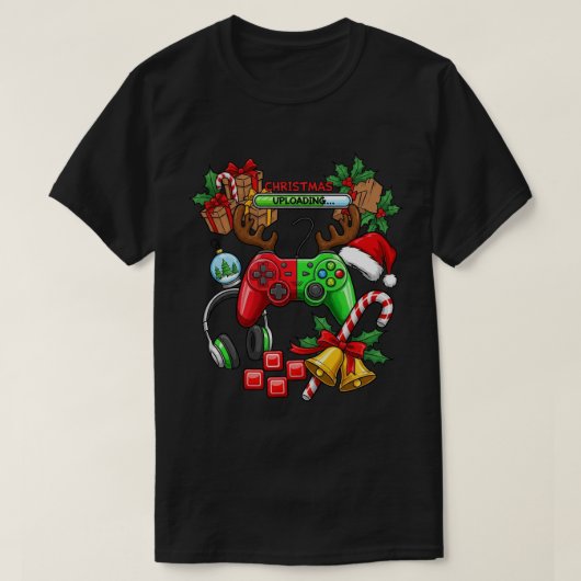T-Shirt de base foncé pour Noël (Design devant)