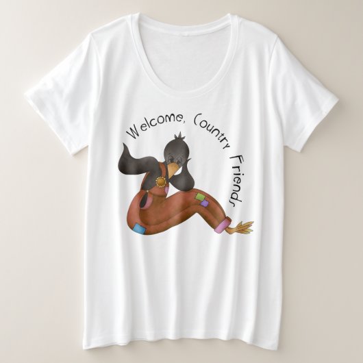 T-shirt de base grande taille pour femmes (Design devant)