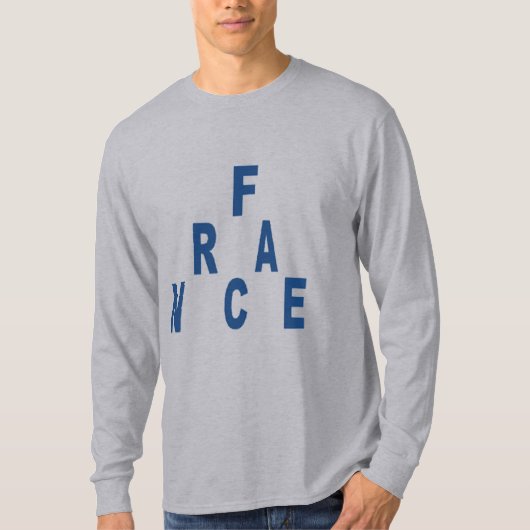 T-shirt de base gris FRANCE BLUE (Devant)