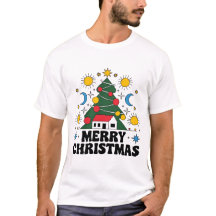T-shirt de base Joyeux Noël pour hommes : Festif N