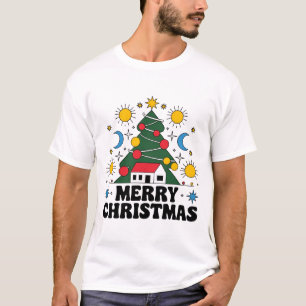 T-shirt de base Joyeux Noël pour hommes : Festif N