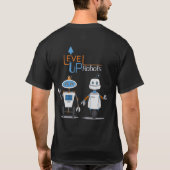 T-shirt de base Level Up Robots, noir (Dos)