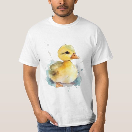 T-shirt de base masculin pour bébé canard (Devant)