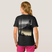 T-shirt de base pour enfants avec Gras noir & blan (Dos entier)