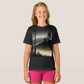 T-shirt de base pour enfants avec Gras noir & blan (Devant entier)