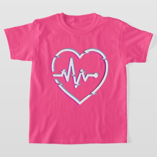 T-shirt de base pour enfants de Heart Check (Poser)