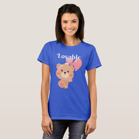 T-shirt de base pour femmes adorables (Devant entier)