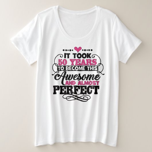 T-shirt de base pour femmes de taille plus grande (Design devant)