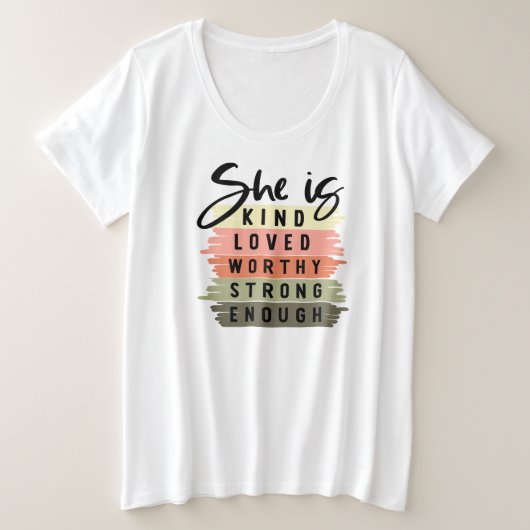 T-shirt de base pour femmes de taille plus grande (Design devant)