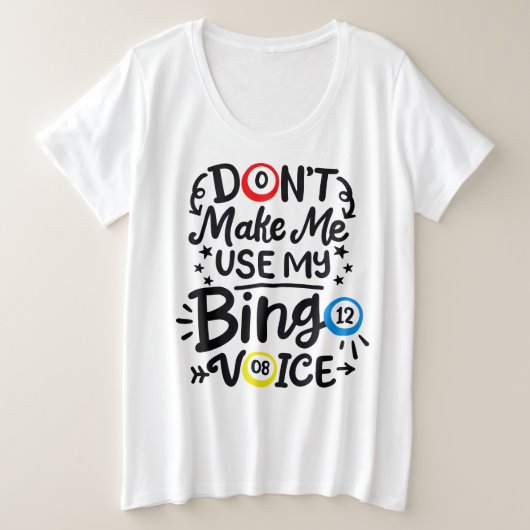 T-shirt de base pour femmes de taille plus grande (Design devant)