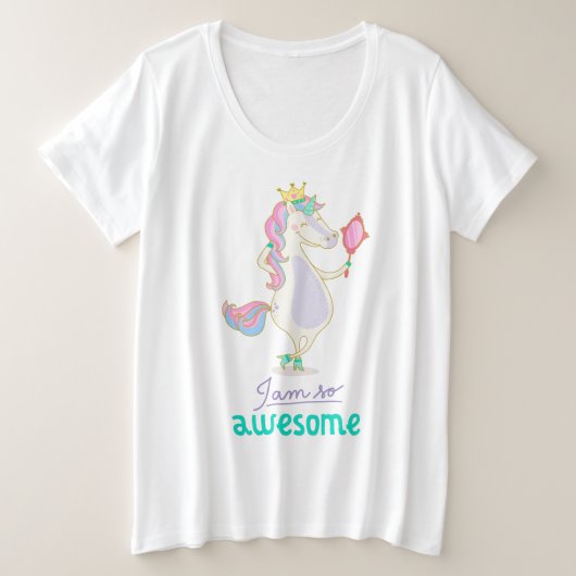 T-shirt de base pour femmes de taille plus grande (Design devant)