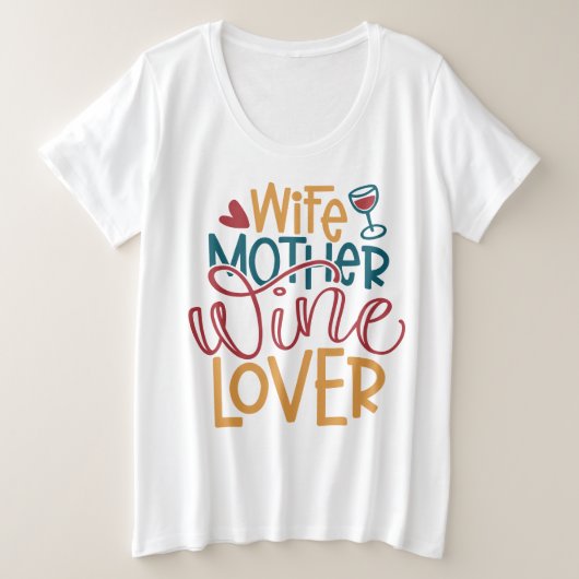 T-shirt de base pour femmes de taille plus grande (Design devant)