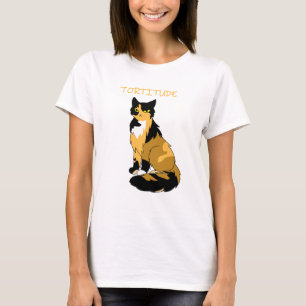 T-shirt de base pour femmes Tortie Cat "Tortitude"