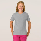 T-shirt de base pour filles grises (Devant entier)