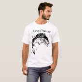 T-shirt de base pour hommes de pêche (Devant entier)