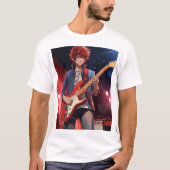 T-shirt de base pour hommes - guitare imprimée (Devant)