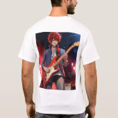 T-shirt de base pour hommes - guitare imprimée (Dos)