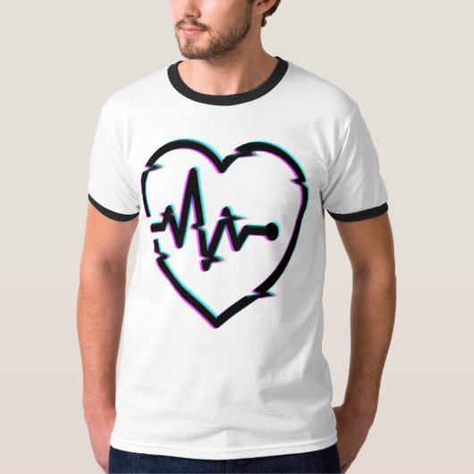 T-Shirt de base pour hommes Heart Check (Devant)