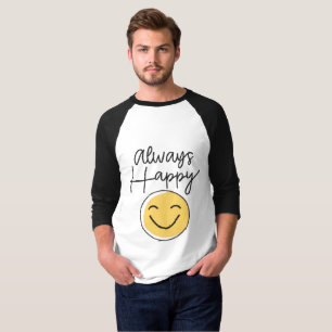 T-shirt de baseball à manches raglan "Toujours heu
