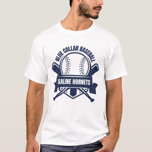 T-Shirt de baseball de Saline High School (Devant)