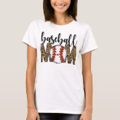T-shirt de baseball, maman de baseball (Devant)