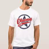 T-shirt de baseball Obama 2008 (Devant)