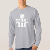 T-shirt de baseball papa Tee de baseball personnal (Devant)