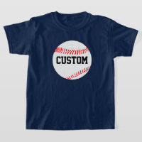 T-shirt de baseball personnalisé Couleur et nom d'