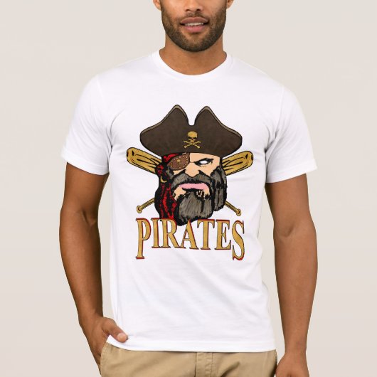 T-shirt de baseball pirate (Devant)