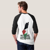 T-shirt de baseball raglan pour hommes avec imp (Dos entier)