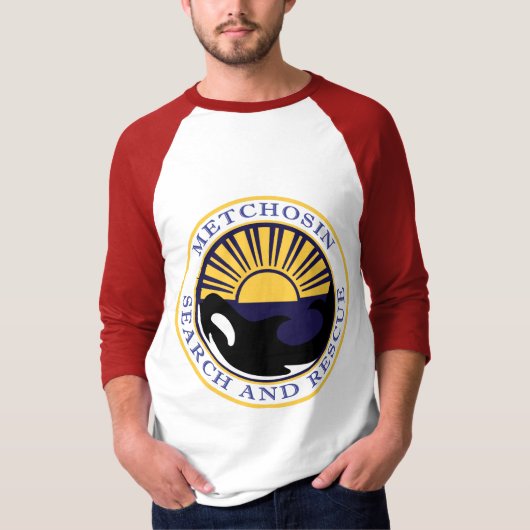 T-shirt de baseball rouge (Devant)