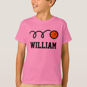T-shirt de basketball pour garçons Nom personnal