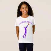 T-shirt de basketball violet Police & Girl (Devant entier)