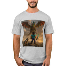 T-shirt de bataille inspiré de l'épopée Minecraft