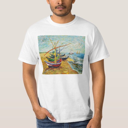 T-shirt de bateaux de pêche de Van Gogh (Devant)
