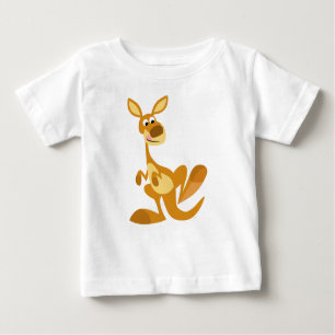 T-shirt de battement mignon de bébé de kangourou