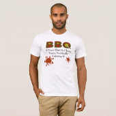 T-shirt de BBQ avec des taches de sauce à BBQ (Devant entier)