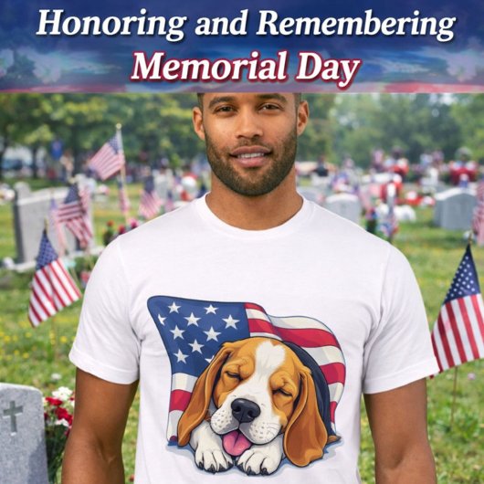 T-shirt de Beagle Patriotique