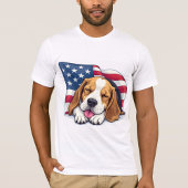 T-shirt de Beagle Patriotique
