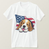T-shirt de Beagle Patriotique