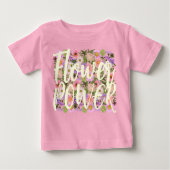 T-shirt de bébé à fleurs mode rose boho haut (Devant)