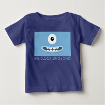 T-shirt de bébé bleu de Dah de pièce en t de La de