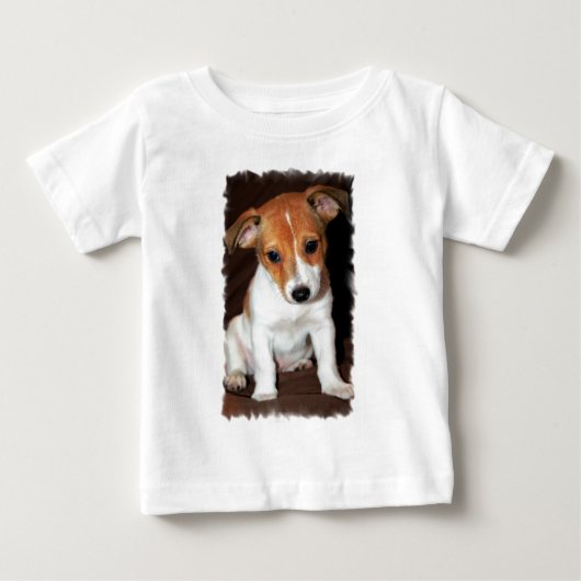T-shirt de bébé de chiot de Jack Russell Terrier (Devant)